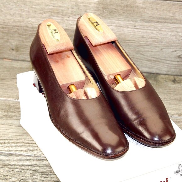 * NEW* $595 GRAVATI Neiman Marcus Women's 10 N Narrow Brown 3523 * add $15 Trees